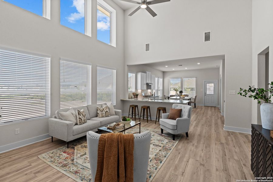 Furnished interior view inside a new home in Hunters Ranch, San Antonio (Image 7). Furnished interior view inside a new home in Hunters Ranch, San Antonio (Image 7).