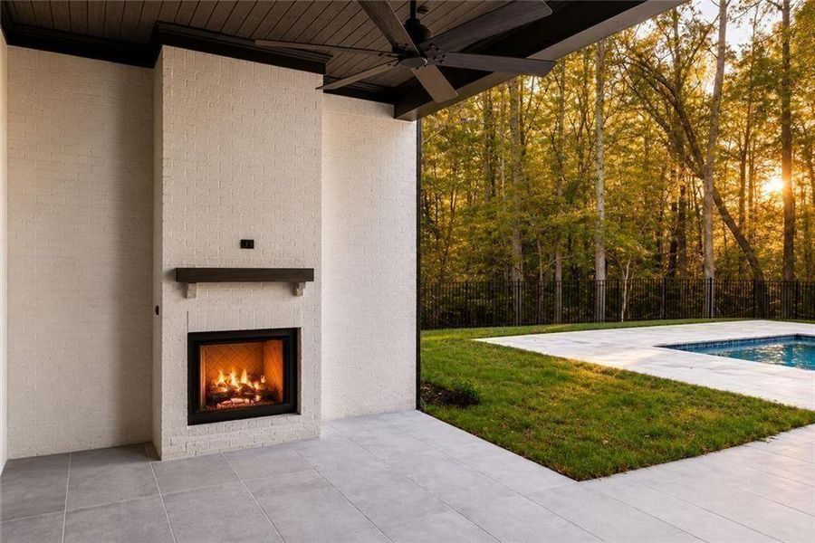 Exterior details and patio area of a home in , Alpharetta (Image 38).