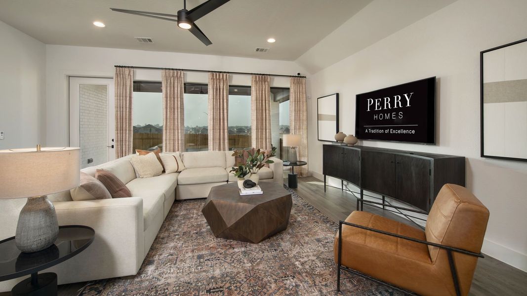 Furnished interior view inside a new home in Crosswinds, Kyle (Image 8).