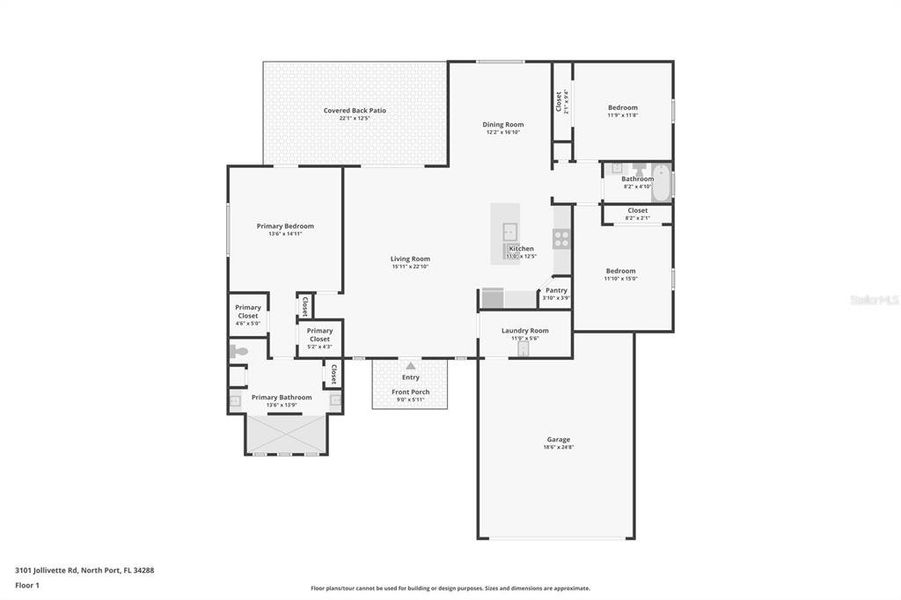 2D floor plan layout of this home in , North Port, FL (Image 5).