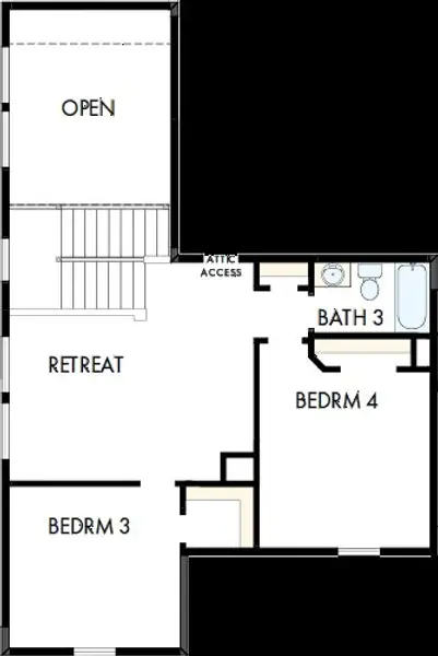 2D floor plan layout of this home in Meyer Ranch – Legacy Series, New Braunfels, TX (Image 3).