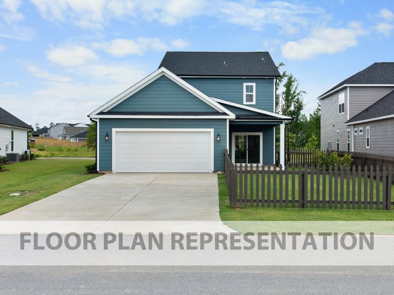 Back Exterior | Wren Plan by Ivey Homes in Grovetown GA