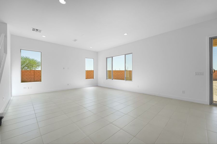 Representative unfurnished interior of a home built from the Lowell by Taylor Morrison in Combs Ranch, Queen Creek (Image 13). Representative unfurnished interior of a home built from the Lowell by Taylor Morrison in Combs Ranch, Queen Creek (Image 13).