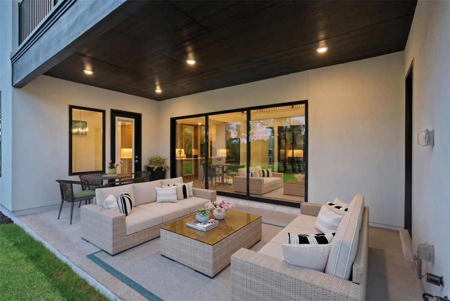 Exterior details and patio area of a home in Sweetwater, Austin (Image 23).