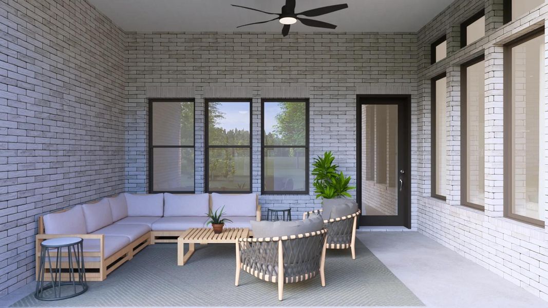 Furnished interior in a model home at Austin Point Showcase in Richmond (Image 16).