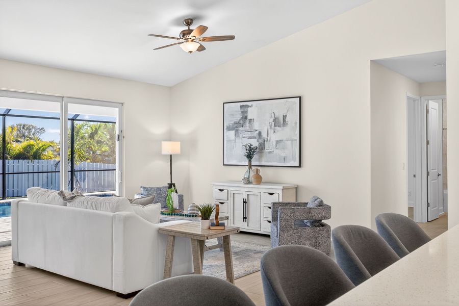 Representative furnished interior of a home built from the The Paradise Cove III by Sunlife Homes LLC in Cape Coral, Cape Coral (Image 10).