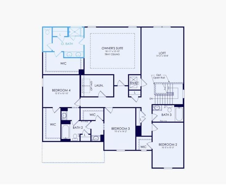 2D floor plan layout of this home in Hamilton Place, Cartersville, GA (Image 4).