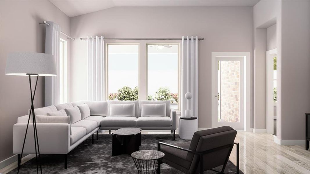 Furnished interior view inside a new home in Discovery Collection at The Meadows, Denton (Image 11). Furnished interior view inside a new home in Discovery Collection at The Meadows, Denton (Image 11).