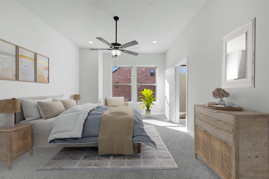 Furnished interior view inside a new home in Hillside at Las Colinas, Irving (Image 17). Furnished interior view inside a new home in Hillside at Las Colinas, Irving (Image 17).