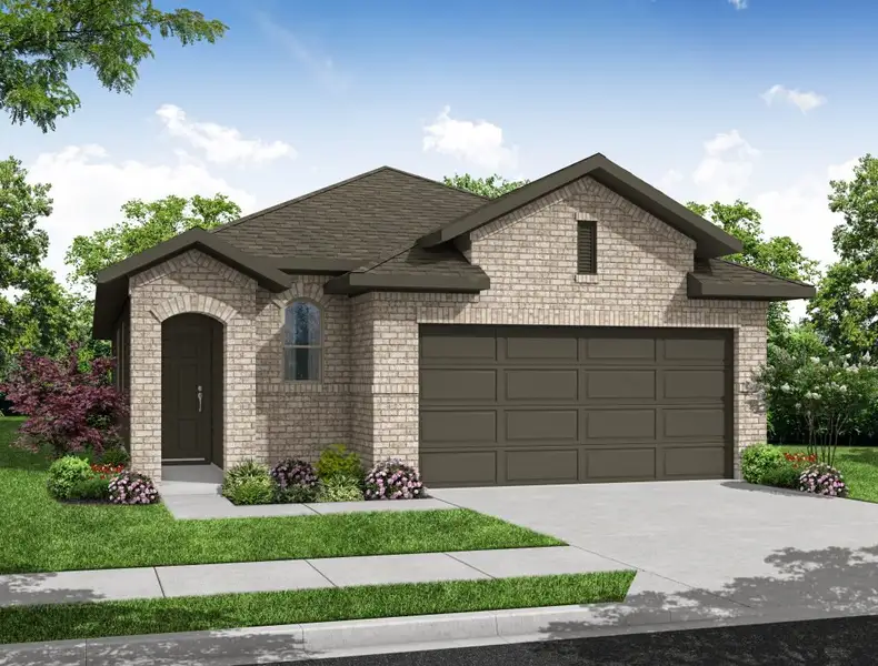 Representative exterior photo of a completed home built from the Elm by Impression Homes in Northspur, Terrell, TX (Image 7).