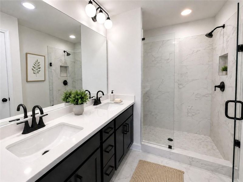 Furnished interior view inside a new home in Townes at South Main, Kennesaw (Image 4).