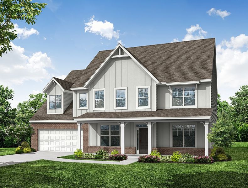 Representative exterior photo of a completed home built from the Roanoke by Eastwood Homes in Arbordale Reserve, Blythewood, SC (Image 13).