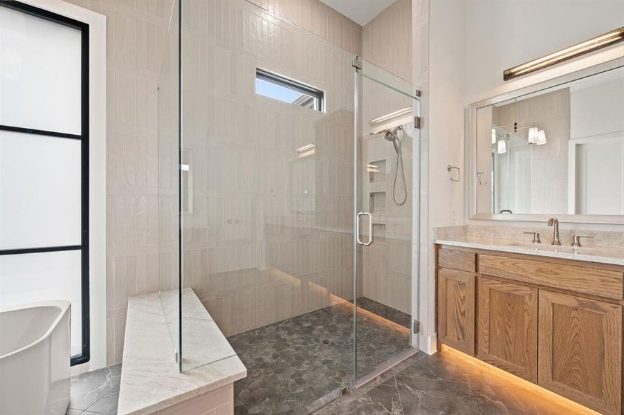 Furnished interior view inside a new home in , Prosper (Image 12).