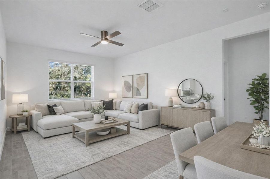 Furnished interior view inside a new home in Hills of Minneola, Minneola (Image 6). Furnished interior view inside a new home in Hills of Minneola, Minneola (Image 6).