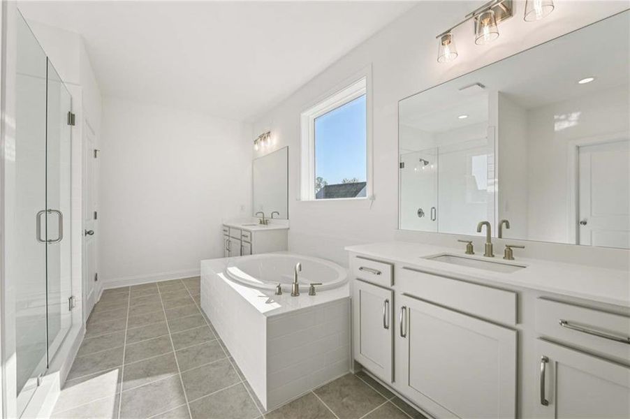 Furnished interior view inside a new home in East Harbor II at Chestatee, Dawsonville (Image 9).