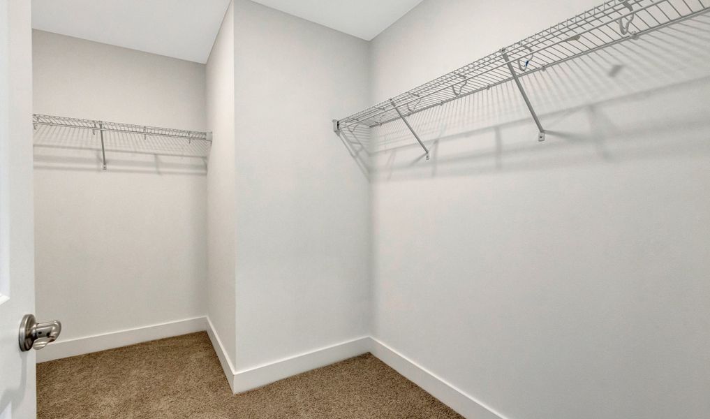 Generous walk-in closet