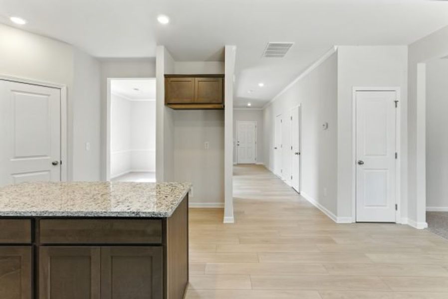 Representative furnished interior of a home built from the Brentwood by Piedmont Residential in Falls Creek, Flowery Branch (Image 7).