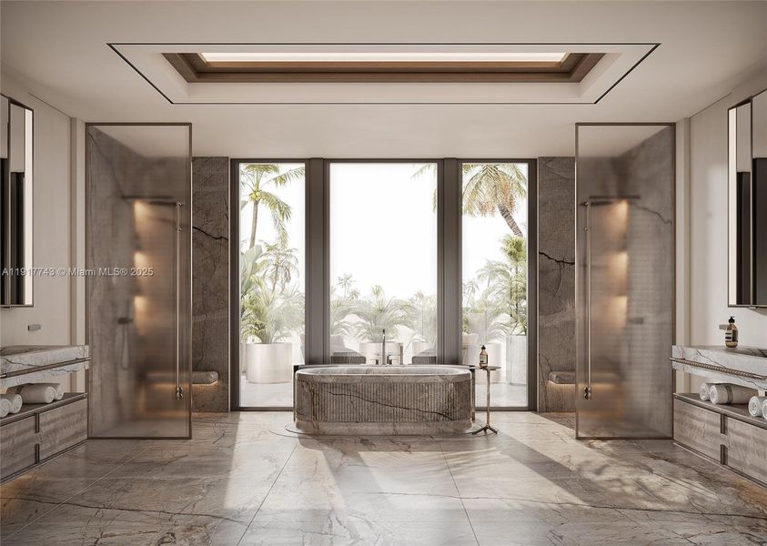 Furnished interior view inside a new home in , Coral Gables (Image 6).