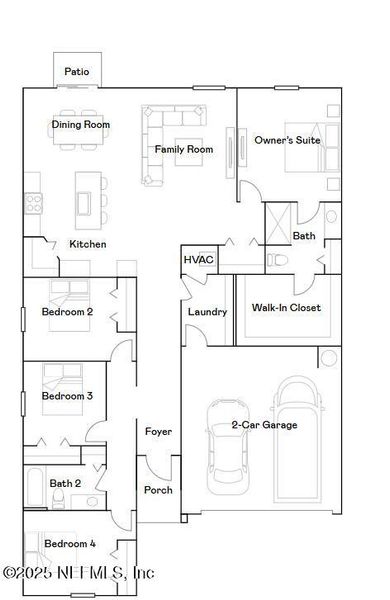 2D floor plan layout of this home in Resilience at Palm Coast, Palm Coast, FL (Image 2). 2D floor plan layout of this home in Resilience at Palm Coast, Palm Coast, FL (Image 2).
