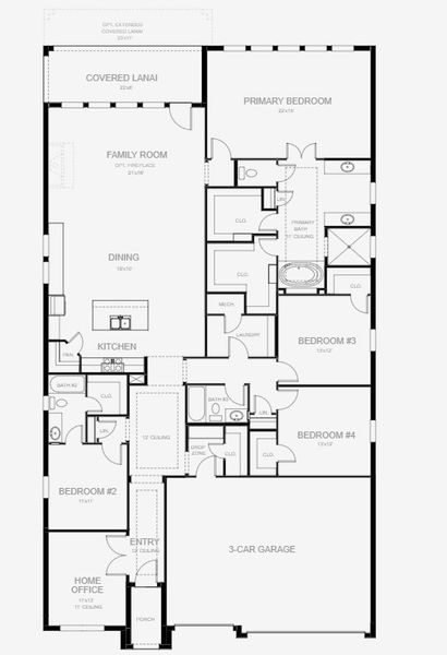 2D floor plan layout of this home in Glynlea Country Club 60', Port St. Lucie, FL (Image 2). 2D floor plan layout of this home in Glynlea Country Club 60', Port St. Lucie, FL (Image 2).