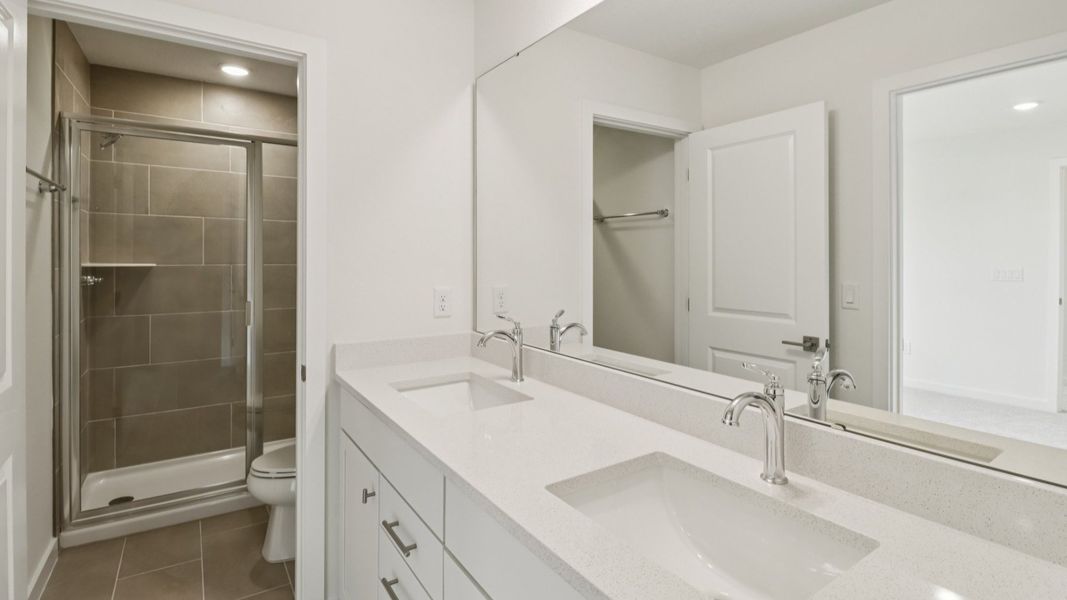 Furnished interior view inside a new home in Cyrene at Harmony, St. Cloud (Image 20). Furnished interior view inside a new home in Cyrene at Harmony, St. Cloud (Image 20).