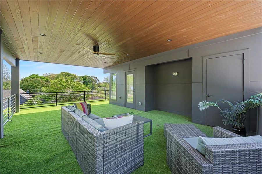 Exterior details and patio area of a home in , Atlanta (Image 25).