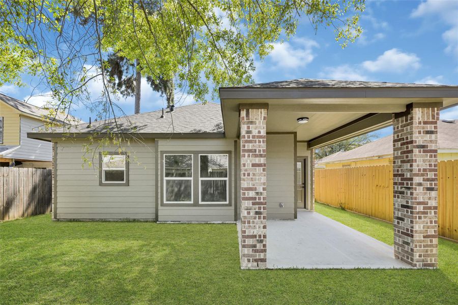 Exterior details and patio area of a home in , Spring (Image 16). Exterior details and patio area of a home in , Spring (Image 16).