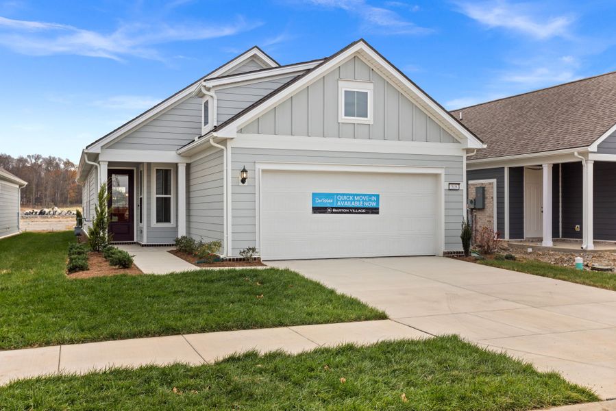 Front exterior of a new home in Del Webb Barton Village, Lebanon, TN, highlighting curb appeal (Image 1). Front exterior of a new home in Del Webb Barton Village, Lebanon, TN, highlighting curb appeal (Image 1).