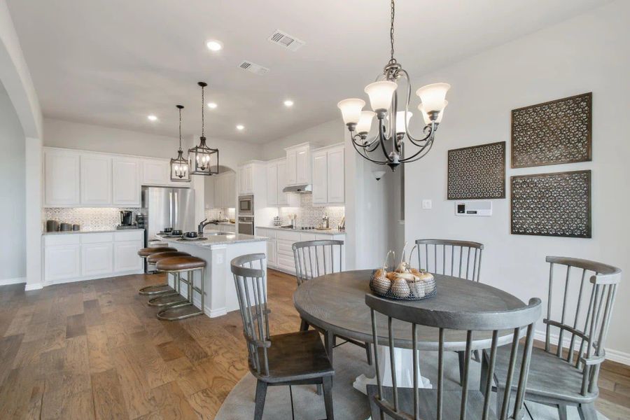 Nook to Kitchen | Concept 2434 at Coyote Crossing in Godley, TX by Landsea Homes