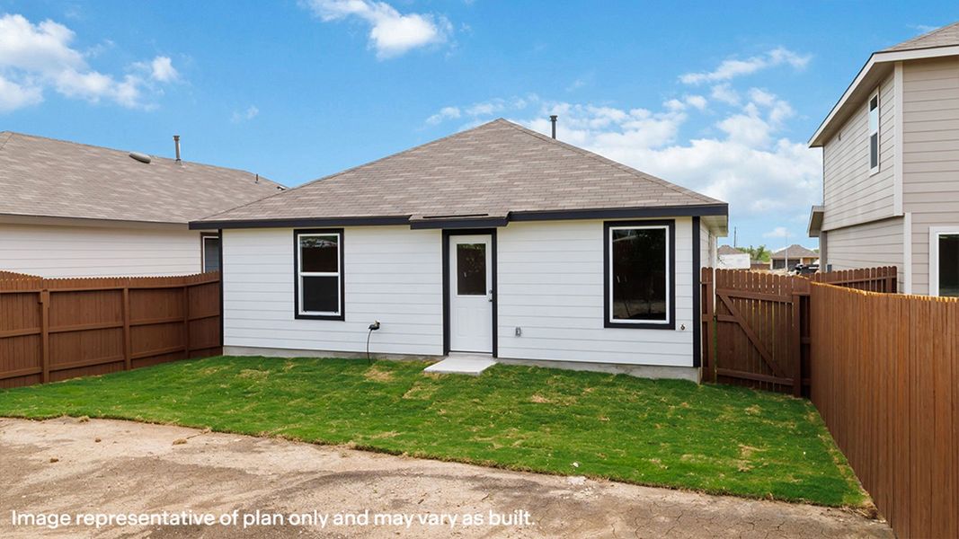 Front exterior of a new home in Navarro Fields, Seguin, TX, highlighting curb appeal (Image 2).
