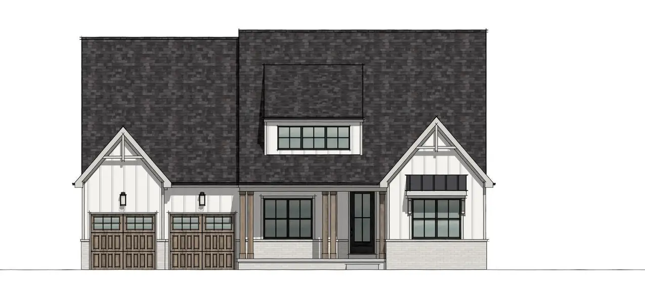 Representative rendering of the exterior for the Berkeley by Keystone Custom Homes (Image 8). Representative rendering of the exterior for the Berkeley by Keystone Custom Homes (Image 8).