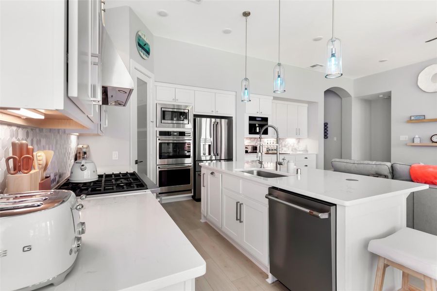 Furnished interior view inside a new home in Grand Central Park, Conroe (Image 7).