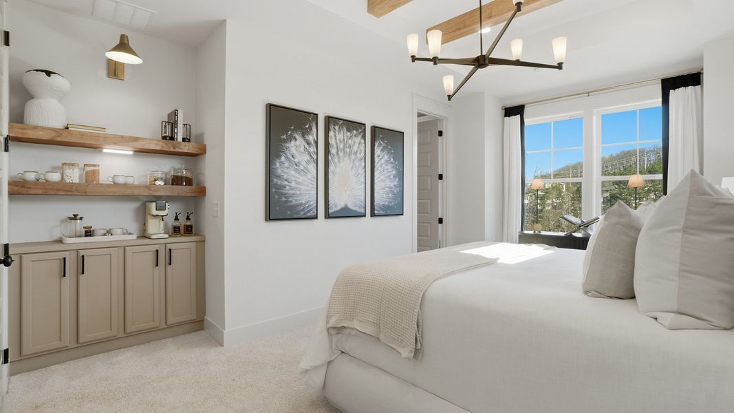 Representative furnished interior of a home built from the Seaton by DRB Homes in Barrett Pointe, Kennesaw (Image 20).