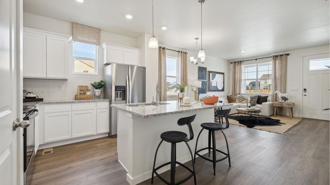 Furnished interior view inside a new home in Settlers Crossing, Commerce City (Image 9).