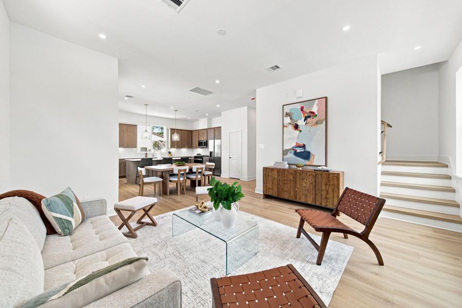 Furnished interior view inside a new home in Commons at West Tidwell, Houston (Image 7).