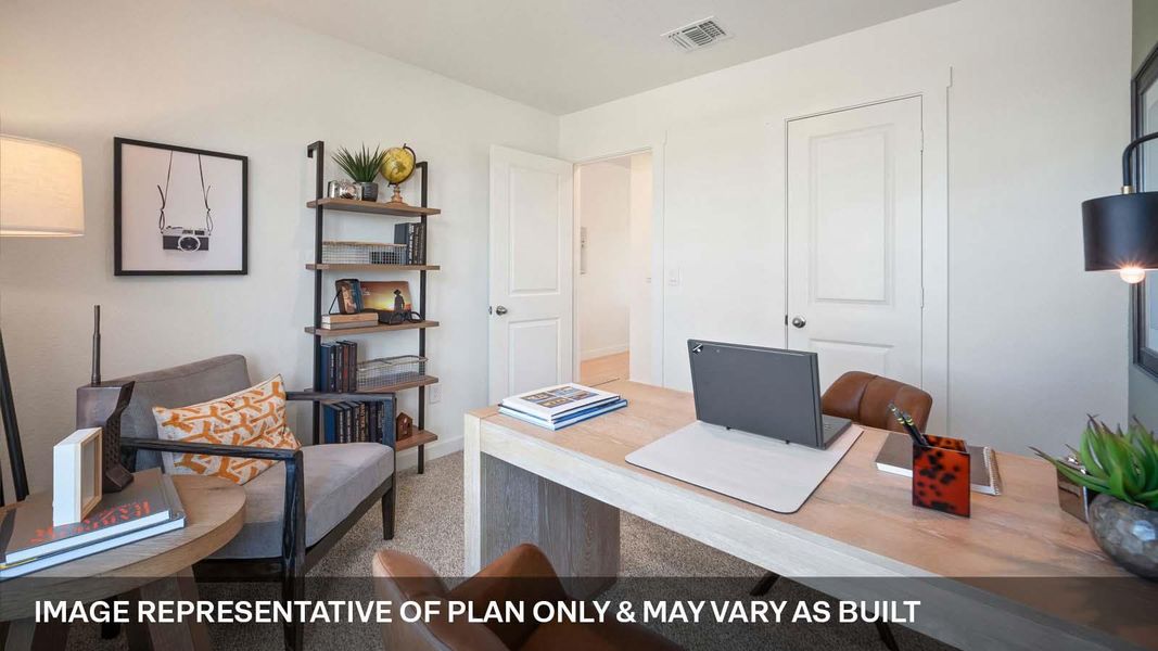 Furnished interior view inside a new home in Trails at Wildhorse, Austin (Image 3).