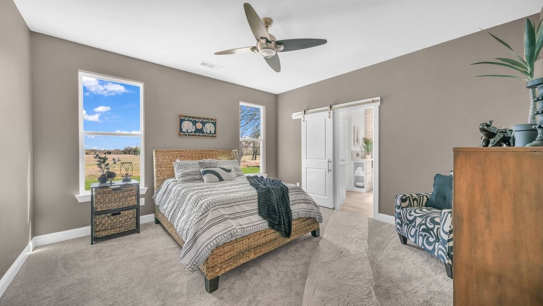 Representative furnished interior of a home built from the Clementine by Zeal Home Builders in Saddle Crest Estates, Weatherford (Image 51).