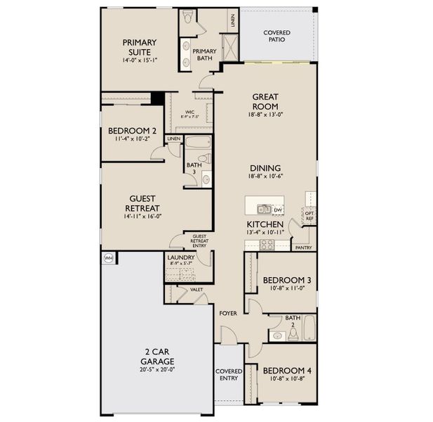 2D floor plan layout of this home in Amarillo Creek, Maricopa, AZ (Image 5). 2D floor plan layout of this home in Amarillo Creek, Maricopa, AZ (Image 5).