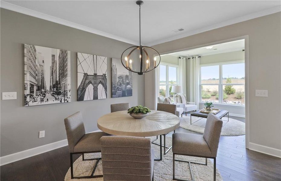 Furnished interior view inside a new home in Traditions of Braselton, Jefferson (Image 7). Furnished interior view inside a new home in Traditions of Braselton, Jefferson (Image 7).