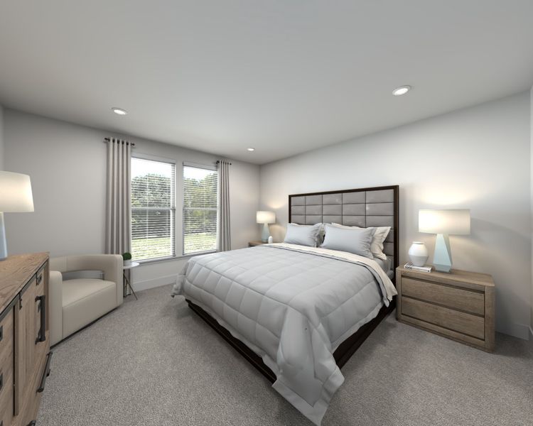 The primary suite offers a private retreat.