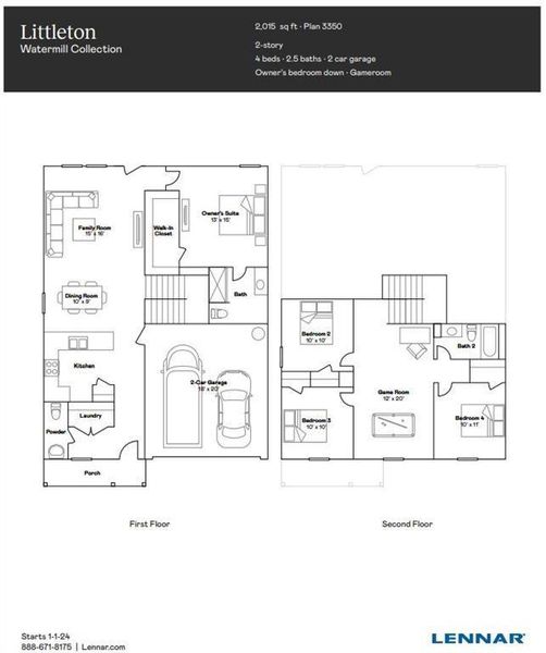 2D floor plan layout of this home in , Katy, TX (Image 7).