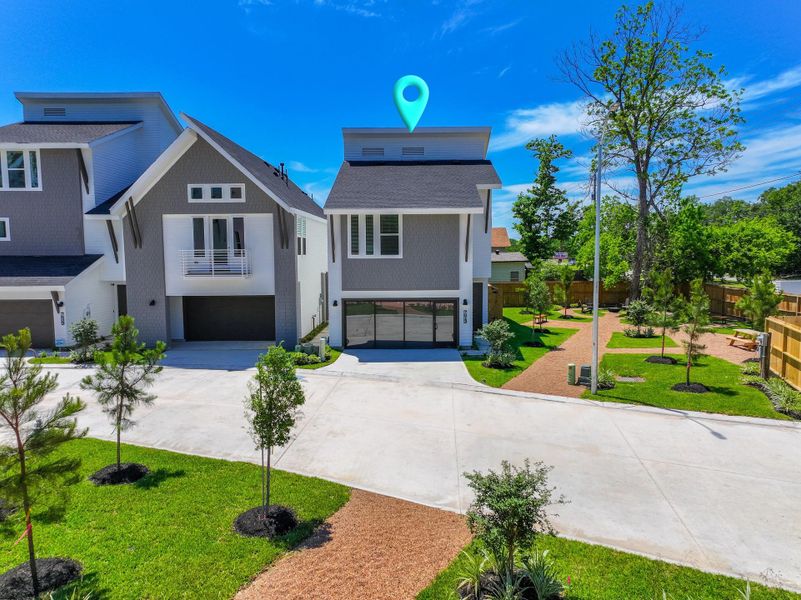 Front exterior of a new home in , Houston, TX, highlighting curb appeal (Image 1). Front exterior of a new home in , Houston, TX, highlighting curb appeal (Image 1).