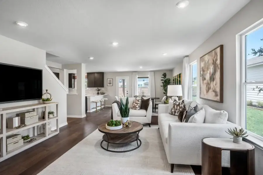 Representative furnished interior of a home built from the 2088 by KB Home in Espino, San Antonio (Image 4).