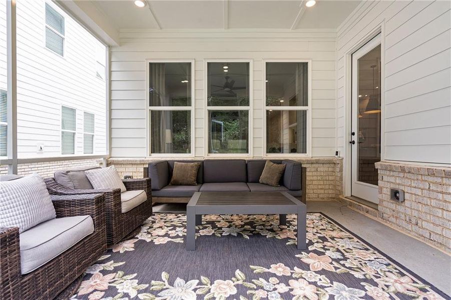 Exterior details and patio area of a home in , Woodstock (Image 26). Exterior details and patio area of a home in , Woodstock (Image 26).