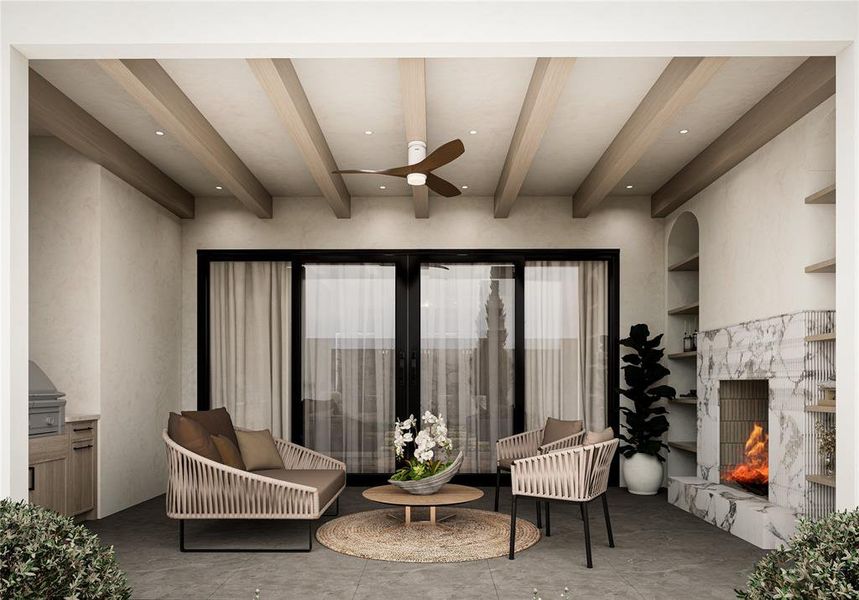 Furnished interior view inside a new home in , Highland Park (Image 12).