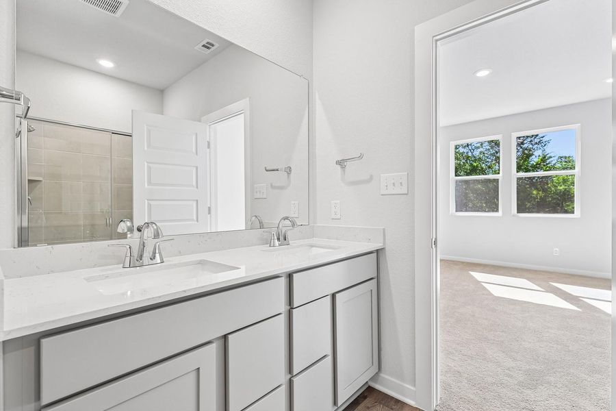 Furnished interior view inside a new home in Trinity Ranch, Elgin (Image 12).