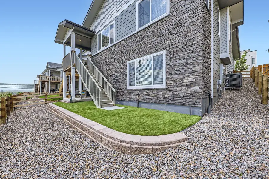 Exterior details and patio area of a home in Haskins Station, Arvada (Image 3).