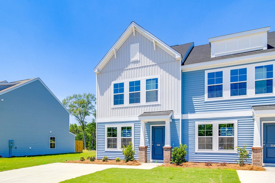 Front exterior of a new home in Padgett Commons, Hopkins, SC, highlighting curb appeal (Image 19).