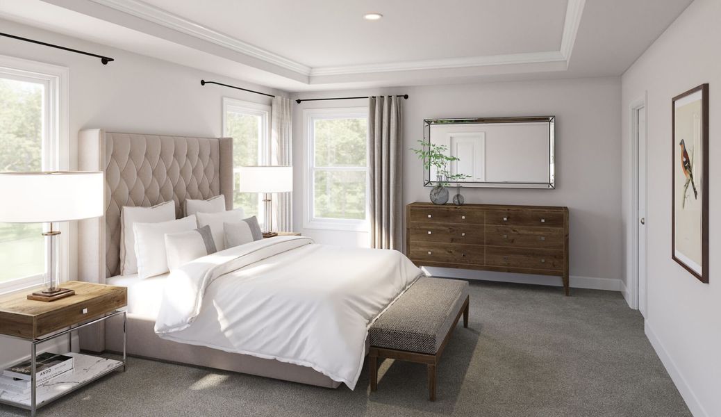 Photo representation of the Henderson plan. Colors, finishes and options will vary.