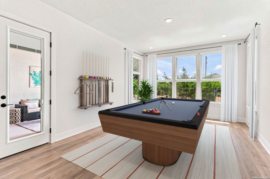 Furnished interior view inside a new home in Ventana - 60', Bulverde (Image 16).